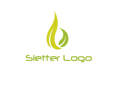 abstract leaves agricultural logo