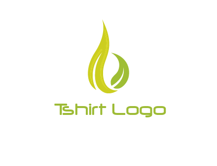 abstract leaves agricultural logo