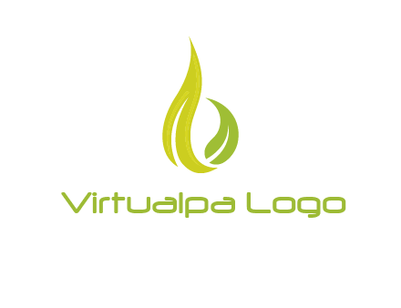 abstract leaves agricultural logo