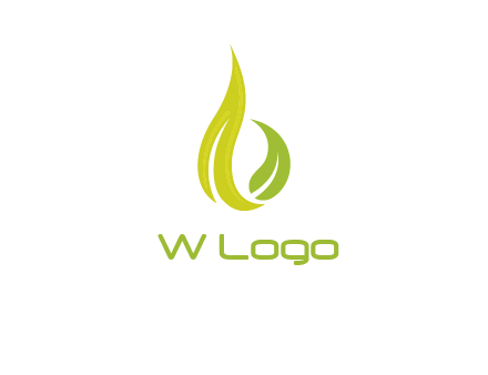 abstract leaves agricultural logo