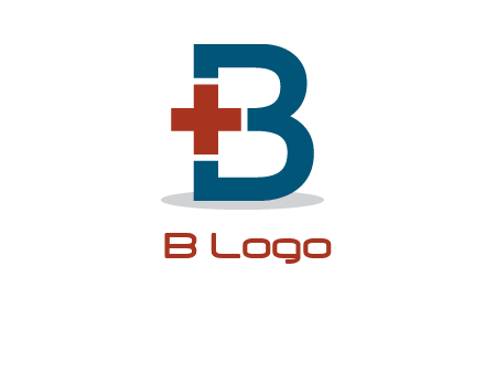 Medical cross in letter B