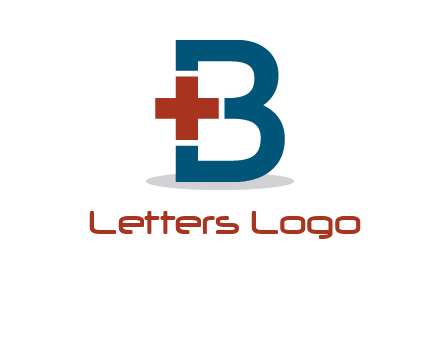 Medical cross in letter B