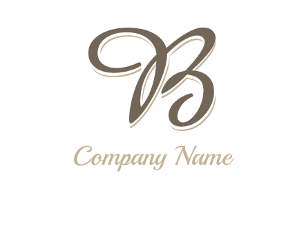 cursive letter B logo