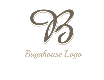 cursive letter B logo