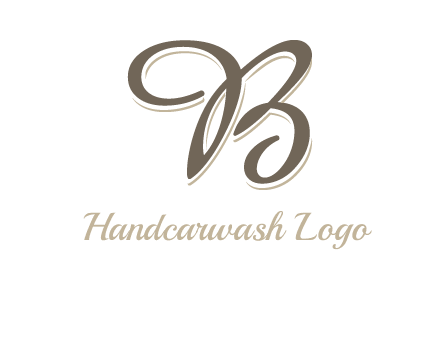 cursive letter B logo