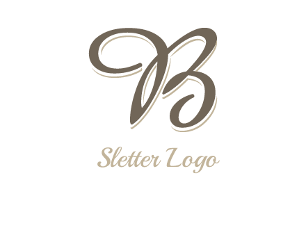 cursive letter B logo