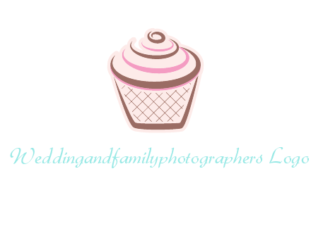 cupcake with swirl cream logo icon