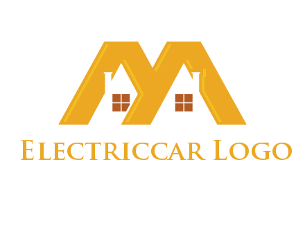 house icon in M letter Logo