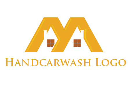 house icon in M letter Logo