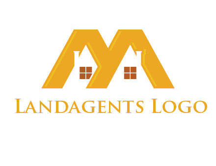 house icon in M letter Logo