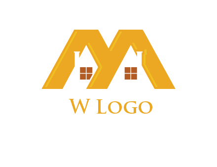 house icon in M letter Logo