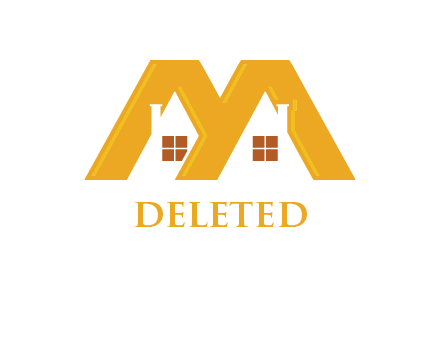 house icon in M letter Logo