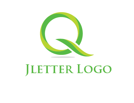 letter Q looking like leaf