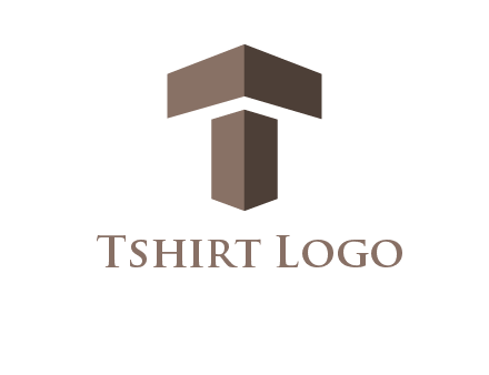 3d T letter logo