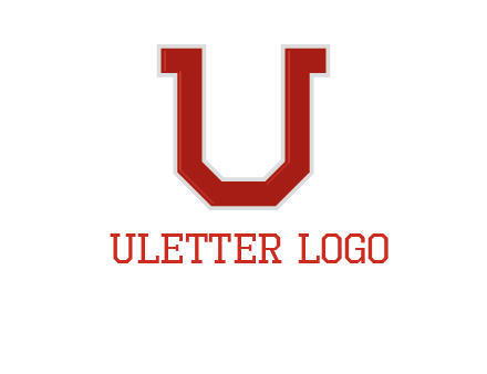 blocky letter U design