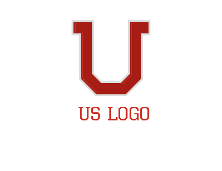 blocky letter U design