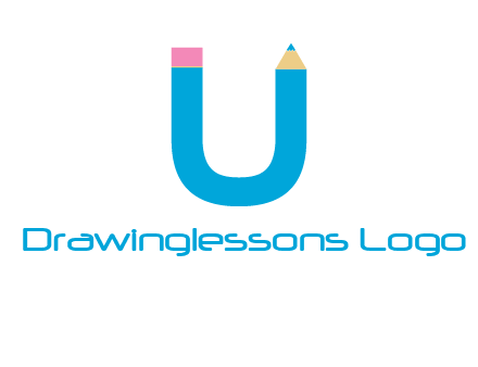 letter U with pencil