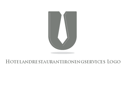 letter U logo with tie icon