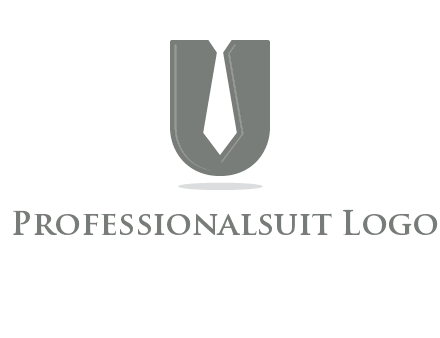 letter U logo with tie icon