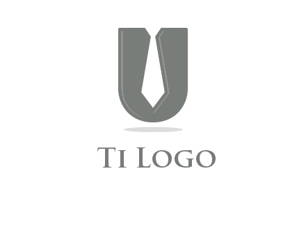 letter U logo with tie icon