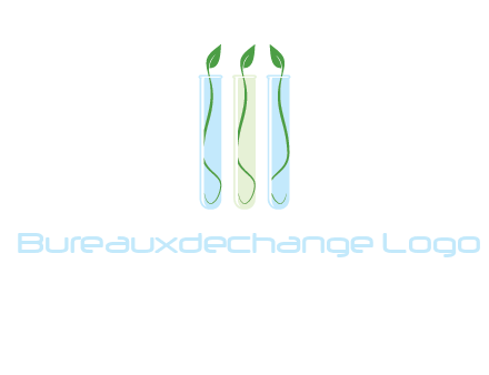 leaves in test tubes research logo