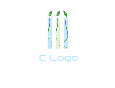 leaves in test tubes research logo