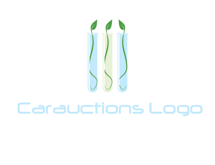 leaves in test tubes research logo