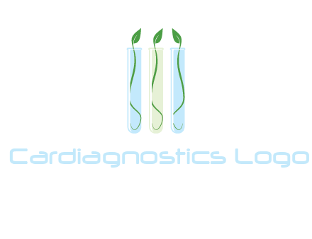 leaves in test tubes research logo