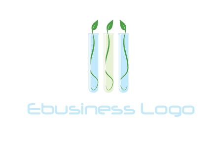 leaves in test tubes research logo