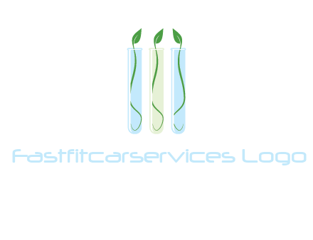 leaves in test tubes research logo