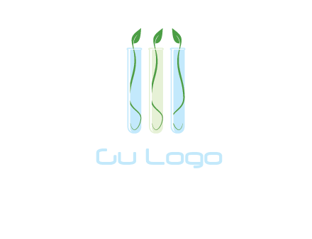 leaves in test tubes research logo