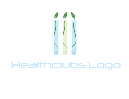 leaves in test tubes research logo