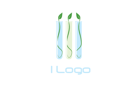 leaves in test tubes research logo