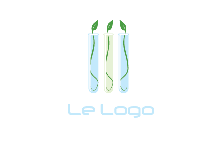 leaves in test tubes research logo