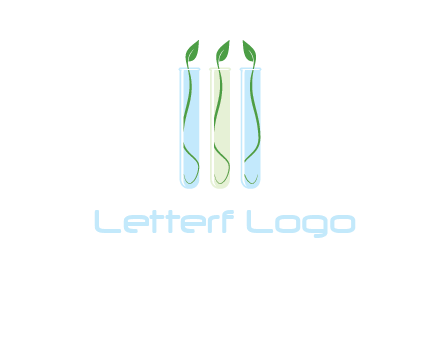 leaves in test tubes research logo