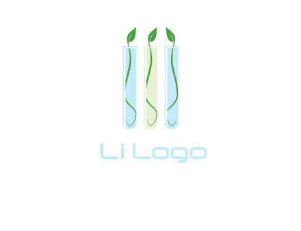 leaves in test tubes research logo