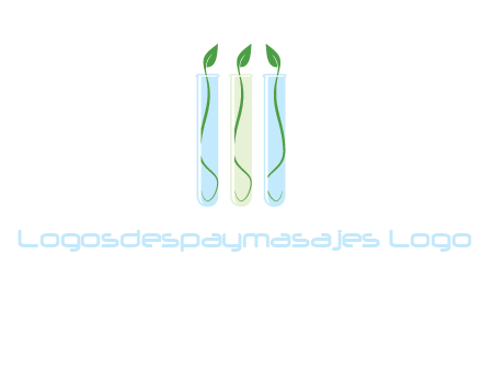 leaves in test tubes research logo