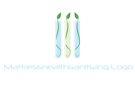 leaves in test tubes research logo