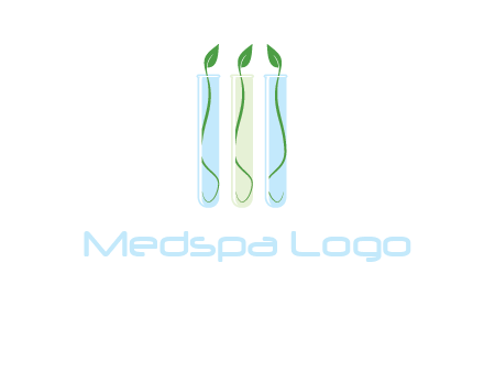 leaves in test tubes research logo