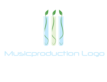 leaves in test tubes research logo