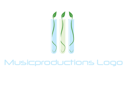 leaves in test tubes research logo