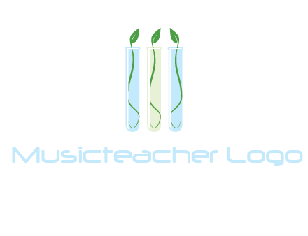 leaves in test tubes research logo