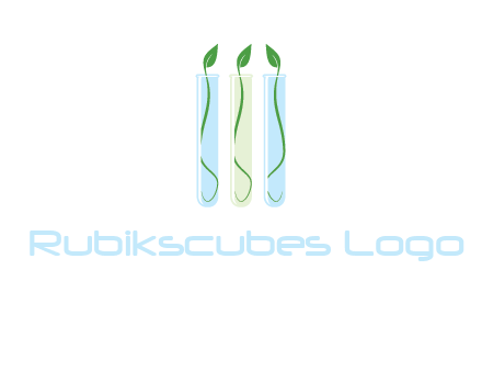 leaves in test tubes research logo