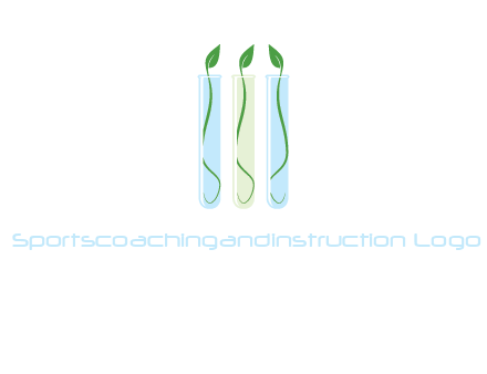 leaves in test tubes research logo