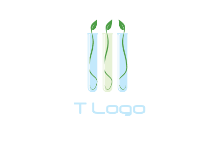 leaves in test tubes research logo