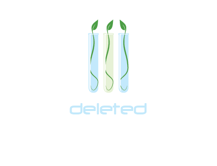 leaves in test tubes research logo