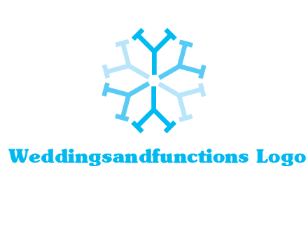 letter Y in rotation forming snowflake