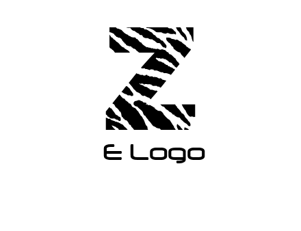 letter Z with zebra pattern