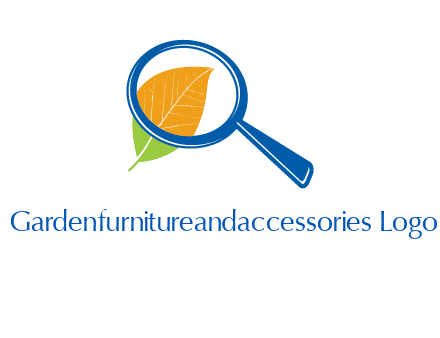 magnifying glass over leaf research logo