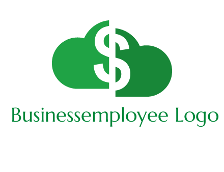 cloud shape with dollar logo